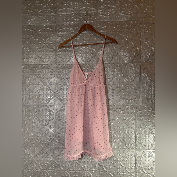 Forever 21 Pink Babydoll Lingerie Pink S Black Polka Dots Y2K pastel sexy  rare - mordernwear.com